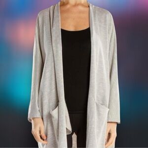 DONNI. Gray Striped Sweater Cardigan